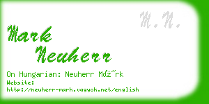 mark neuherr business card